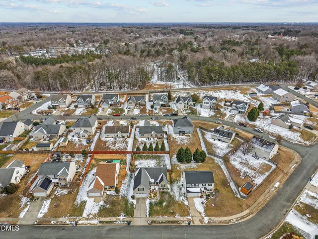 an aerial view of multiple house