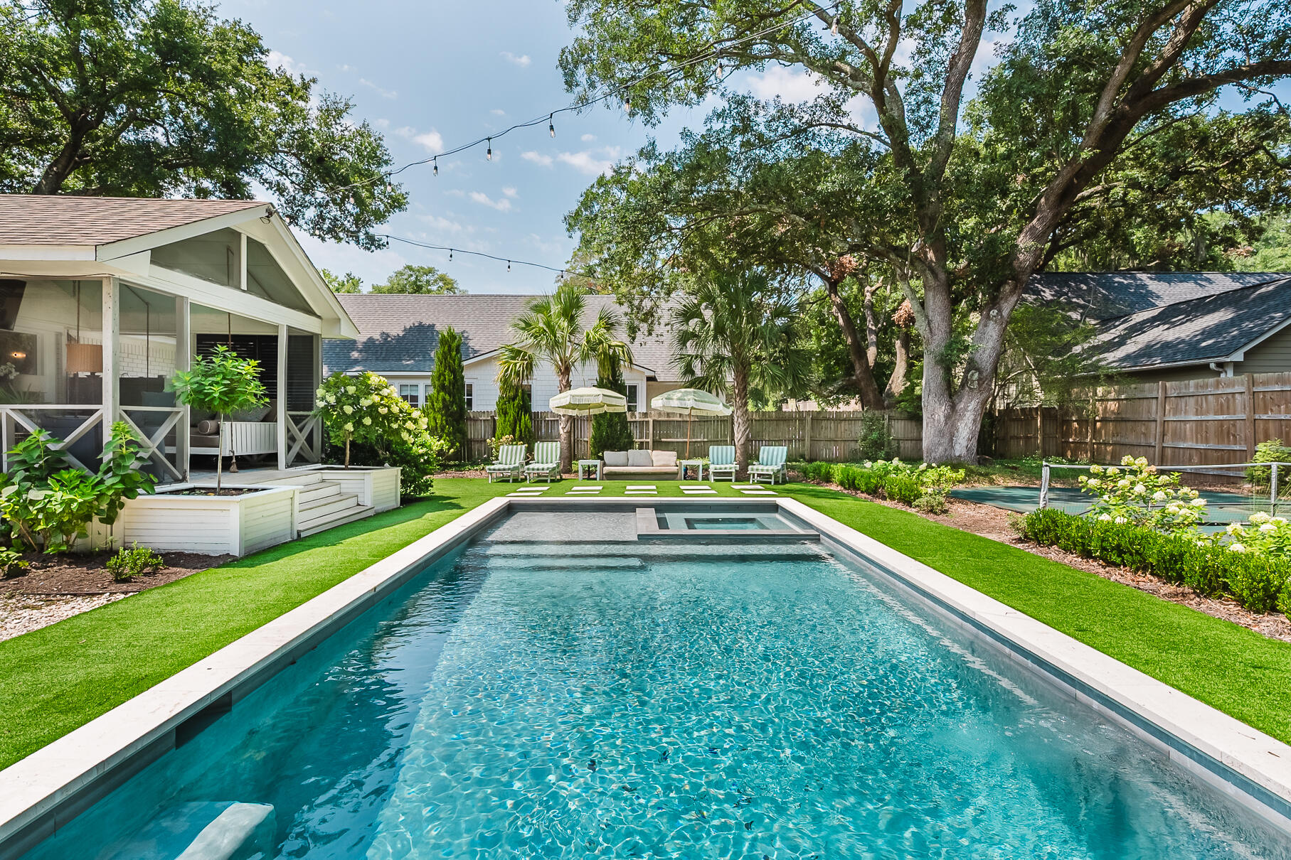 Backyard and pool