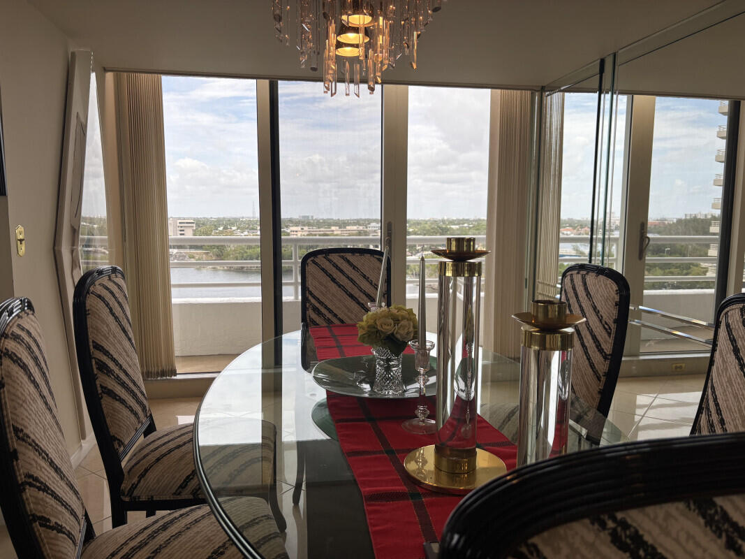 4201 North Ocean Boulevard, Unit 809 Boca Raton, FL 33431 - Photo 5 of 6 a view of a dining room with furniture window and outside view