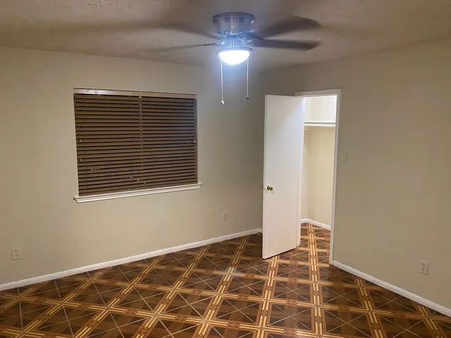 a bathroom with a mirror