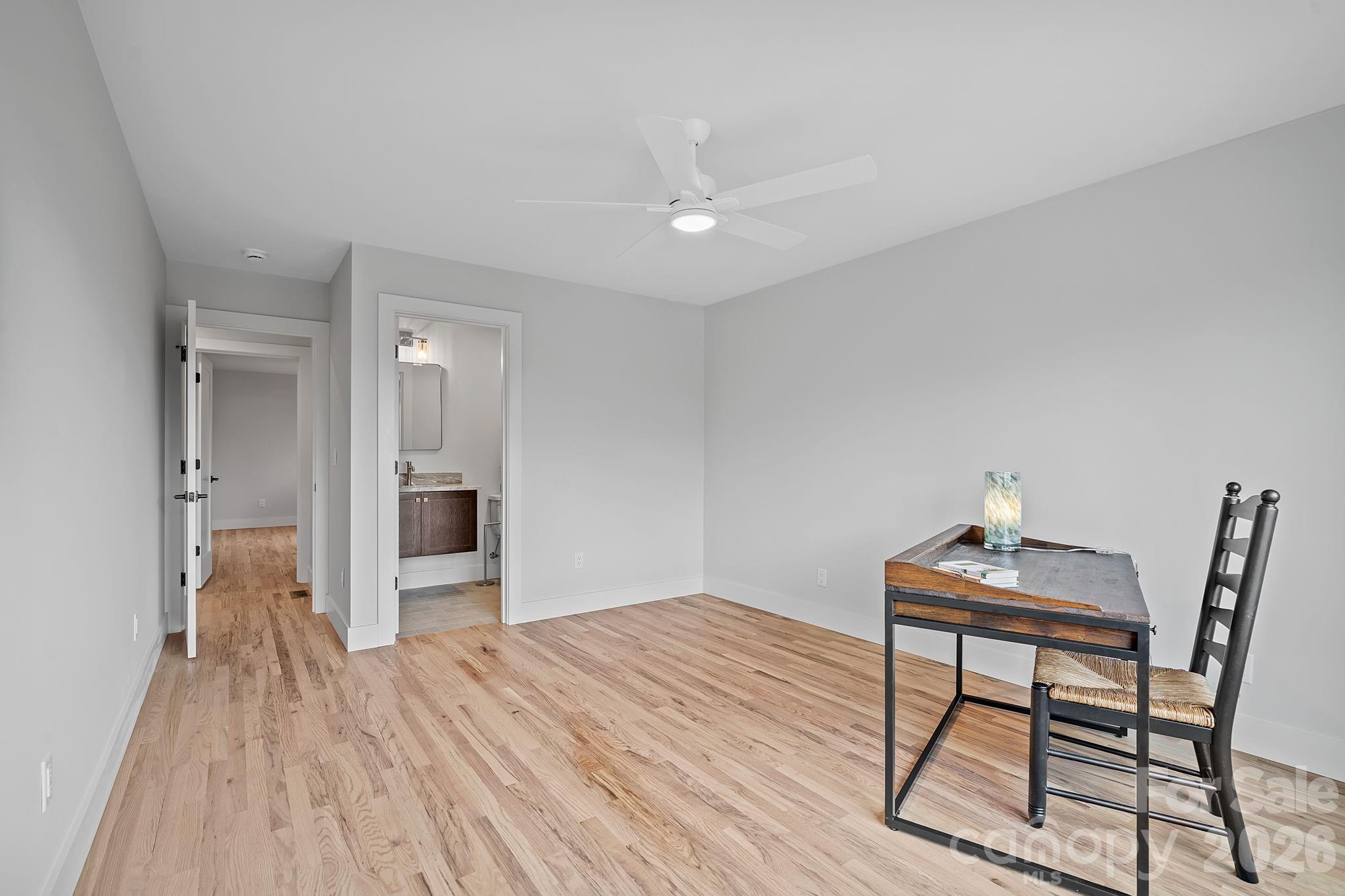 9 Gudger Road Asheville, NC 28715 - Photo 33 of 43 a workspace room with furniture and wooden floor