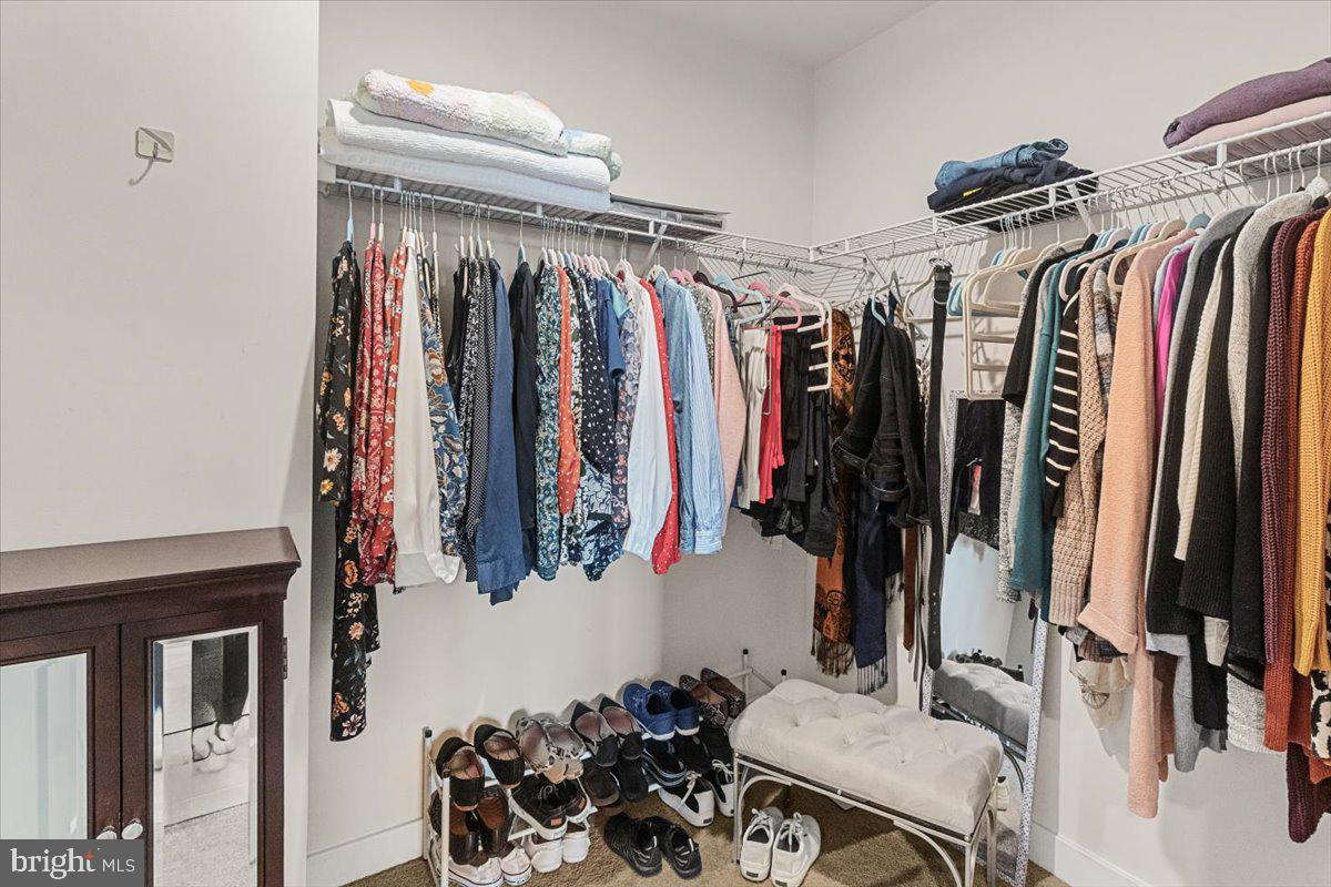 312 Hammersmith Circle Frederick, MD 21702 - Photo 18 of 41 a view of walk in closet with clothes and shoes