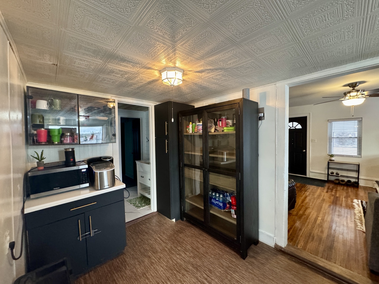 108 West Washington Street Dover, IL 61323 - Photo 12 of 28 a kitchen with stainless steel appliances granite countertop a refrigerator and a sink