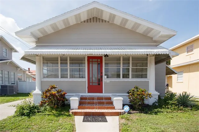 a front view of a house
