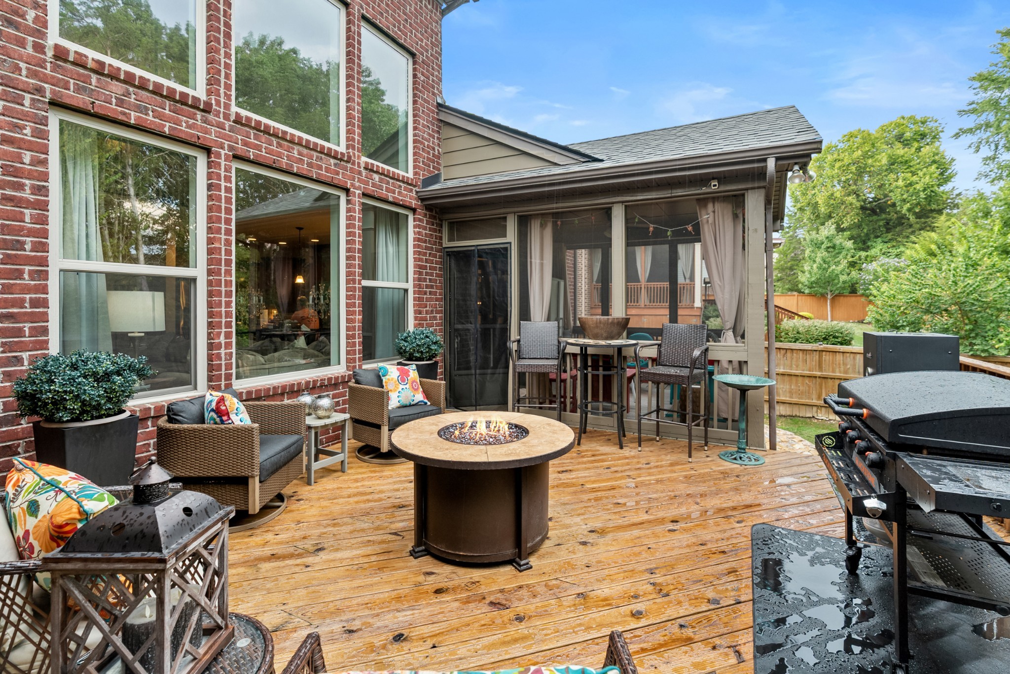 413 Marlowe Court Nolensville, TN 37135 - Photo 30 of 37 a view of a patio with dining table and chairs