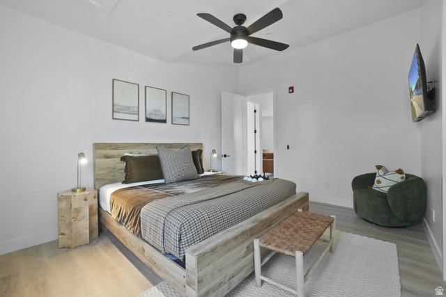4346 Canterbury Road Hurricane, UT 84737 - Photo 24 of 37 Bedroom featuring wood finished floors and a ceiling fan