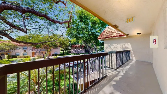 a view of city from a balcony