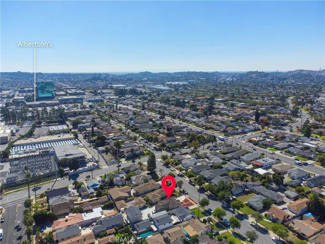 an aerial view of multiple house