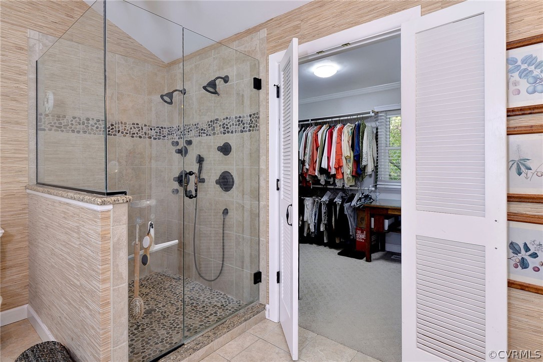 1020 Pine Hall Road Mathews, VA 23109 - Photo 17 of 49 a bathroom with a granite countertop shower