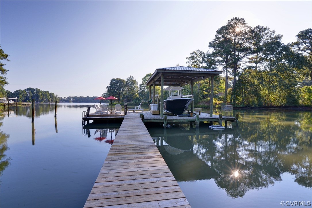 1020 Pine Hall Road Mathews, VA 23109 - Photo 26 of 49 a view of a lake with sitting area
