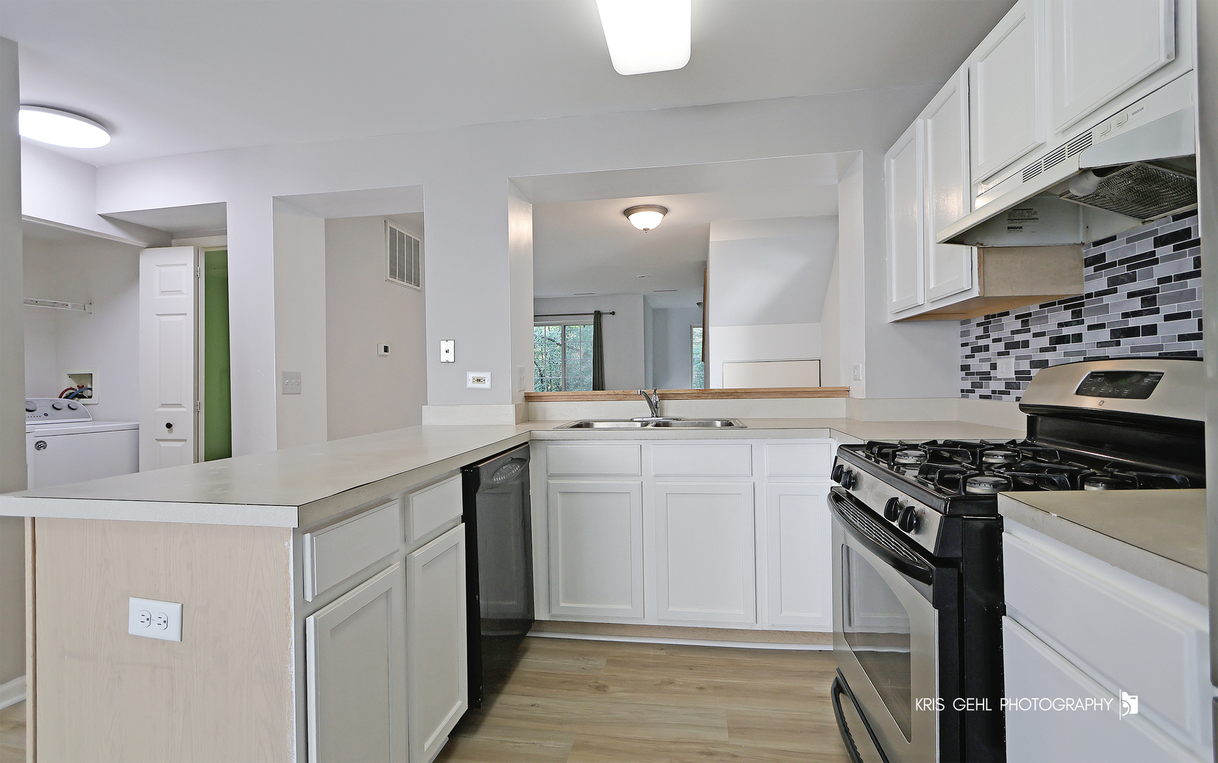321 West Whispering Oaks Lane, Unit 321 Round Lake, IL 60073 - Photo 10 of 15 a kitchen with a stove sink and cabinets