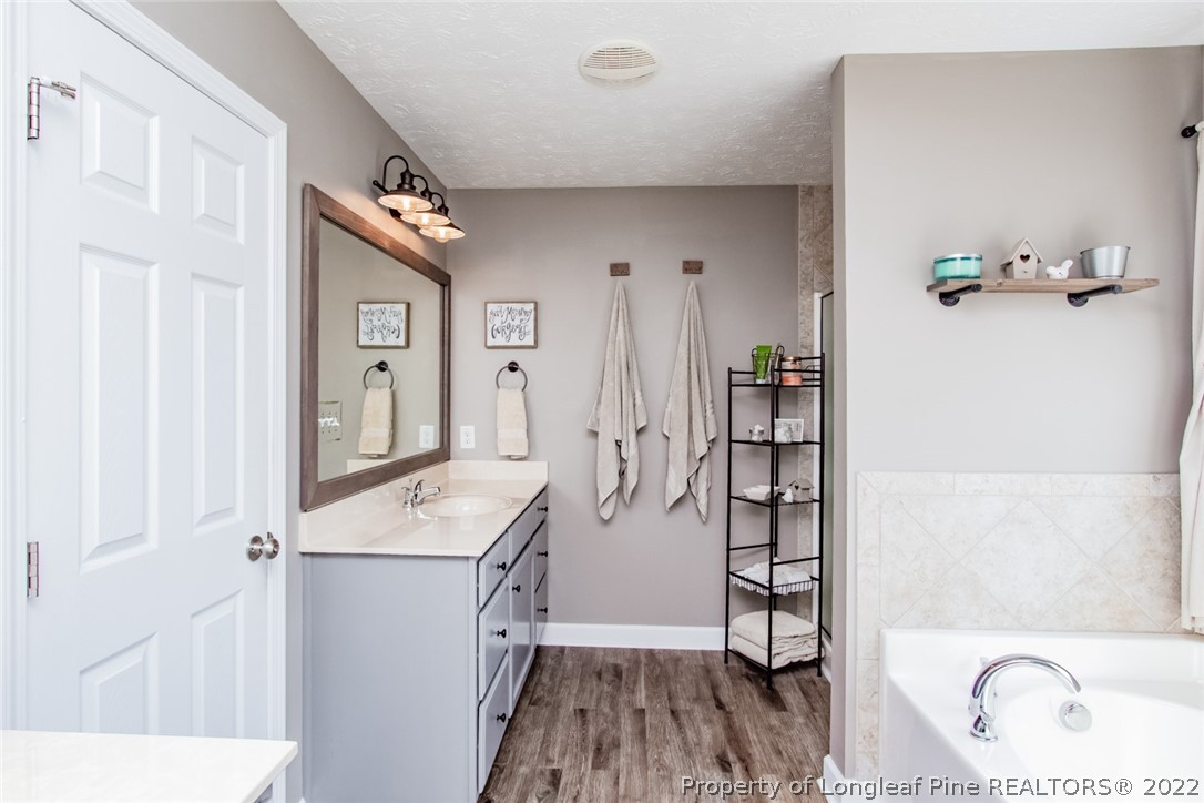 471 United Road Raeford, NC 28376 - Photo 18 of 31 a bathroom with a sink a toilet and shower