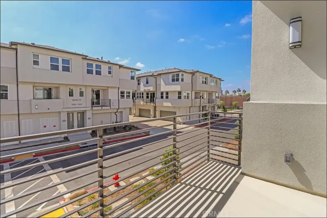 a view of a large building with wooden floor