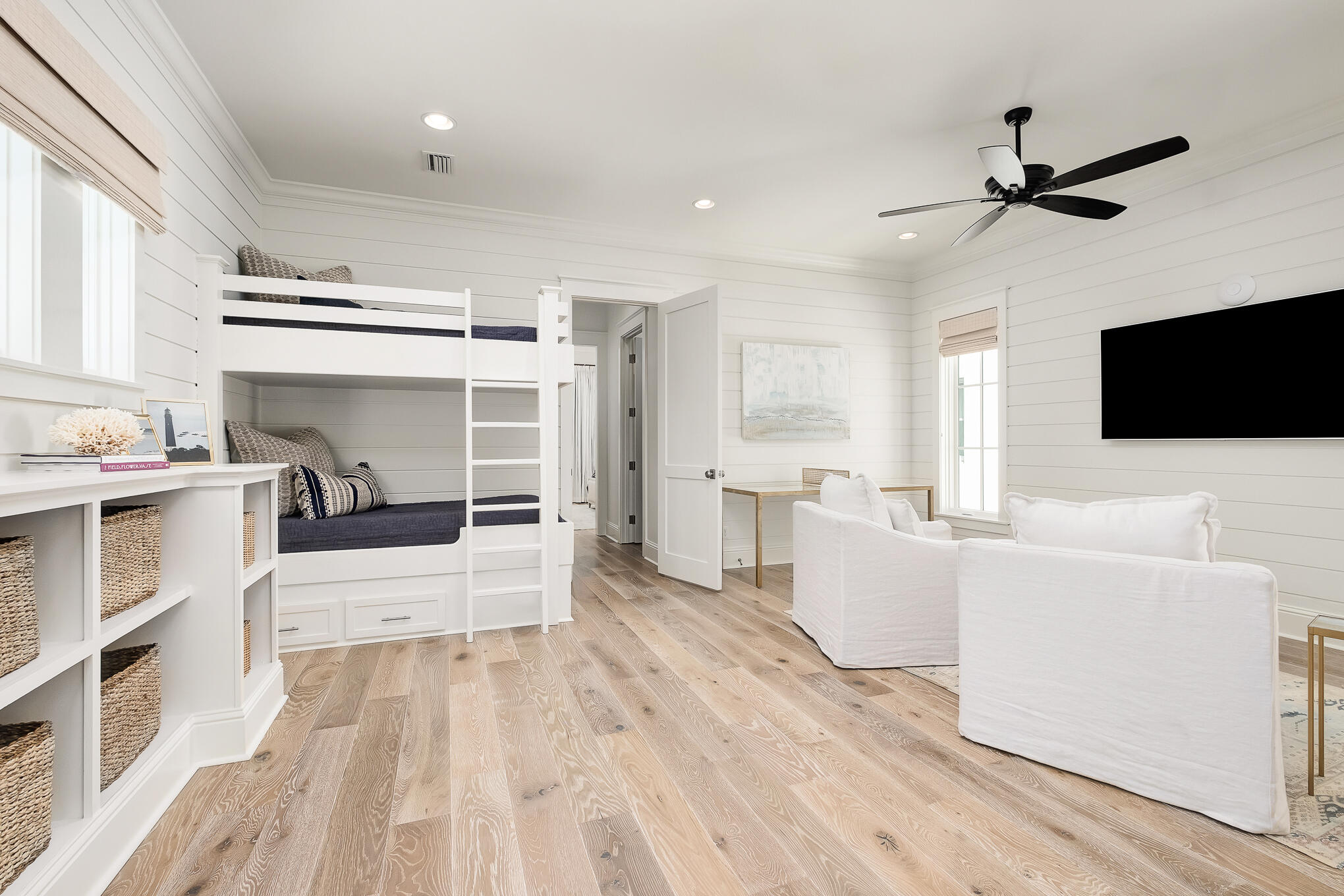 29 Bennett Santa Rosa Beach, FL 32459 - Photo 46 of 78 a living room with furniture and a flat screen tv