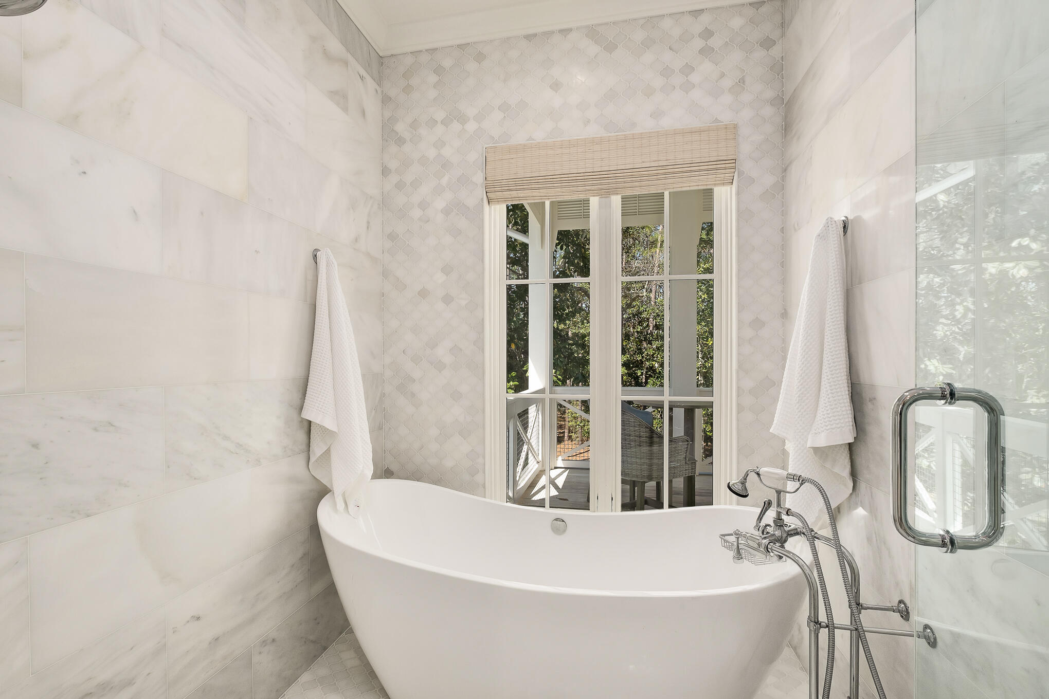 29 Bennett Santa Rosa Beach, FL 32459 - Photo 53 of 78 a white bath tub sitting next to a shower