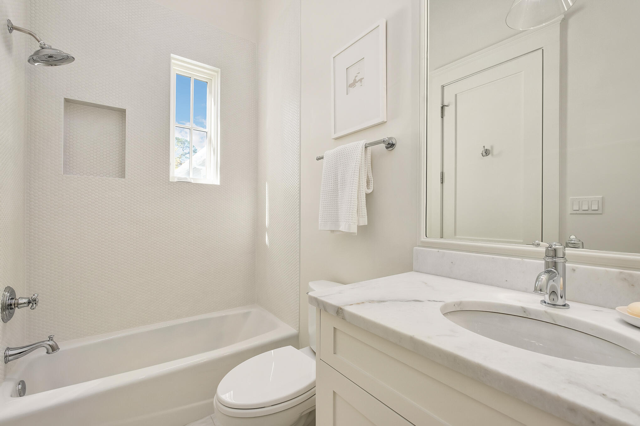 29 Bennett Santa Rosa Beach, FL 32459 - Photo 61 of 78 a bathroom with a granite countertop sink toilet and shower