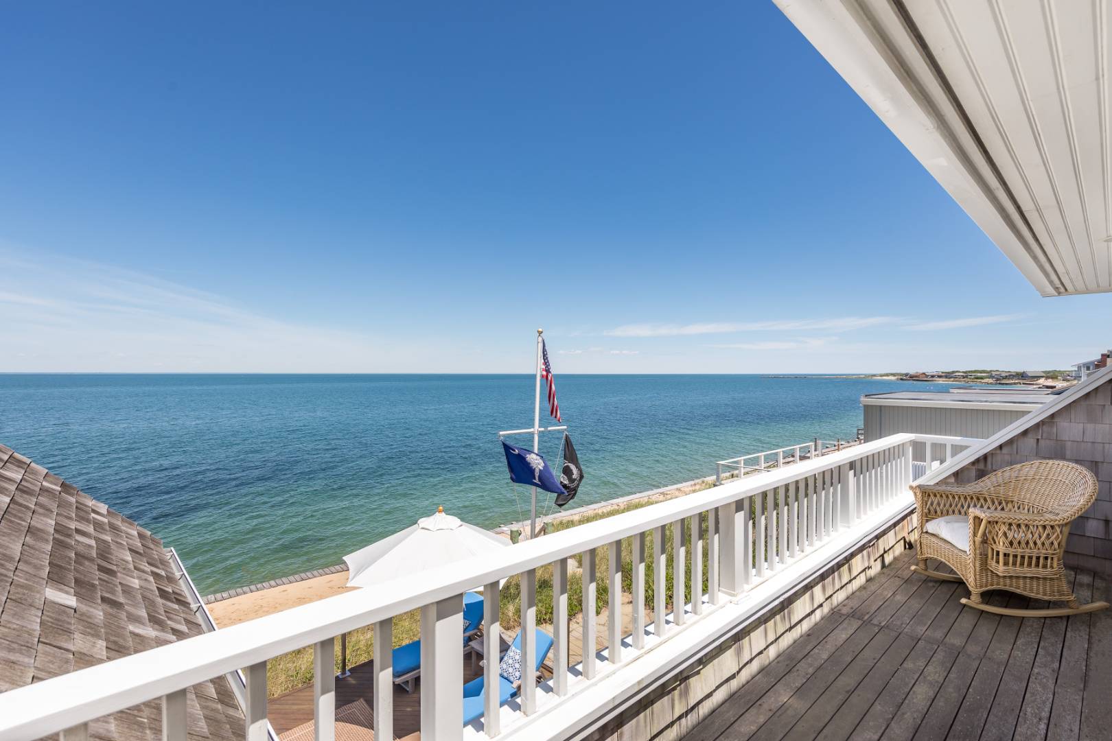 32 Captain Kidds Path Montauk, NY 11954 - Photo 19 of 25 a view of a balcony with ocean view