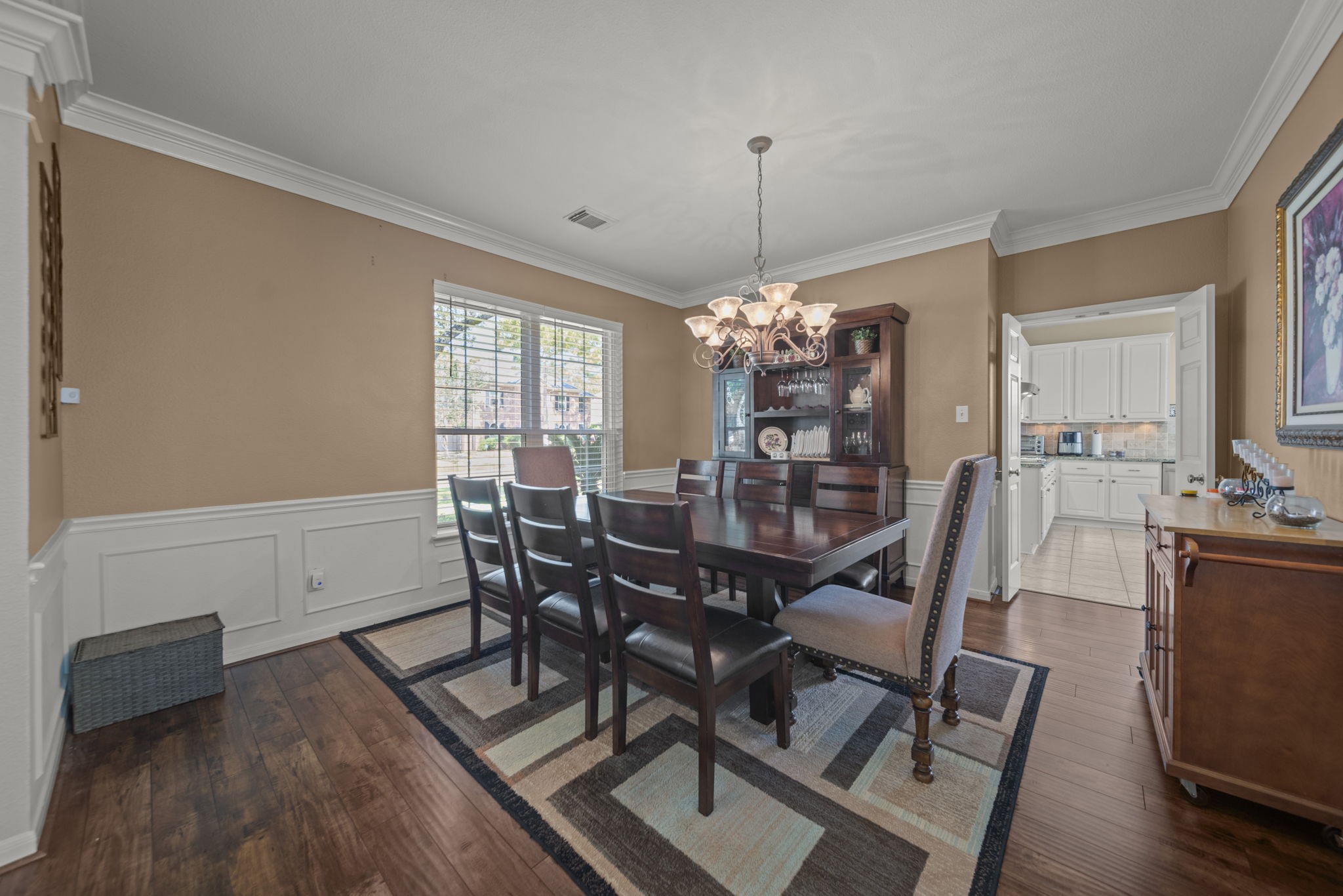 20727 Shadow Mill Court Katy, TX 77450 - Photo 10 of 48 a view of a dining room with furniture window and wooden floor