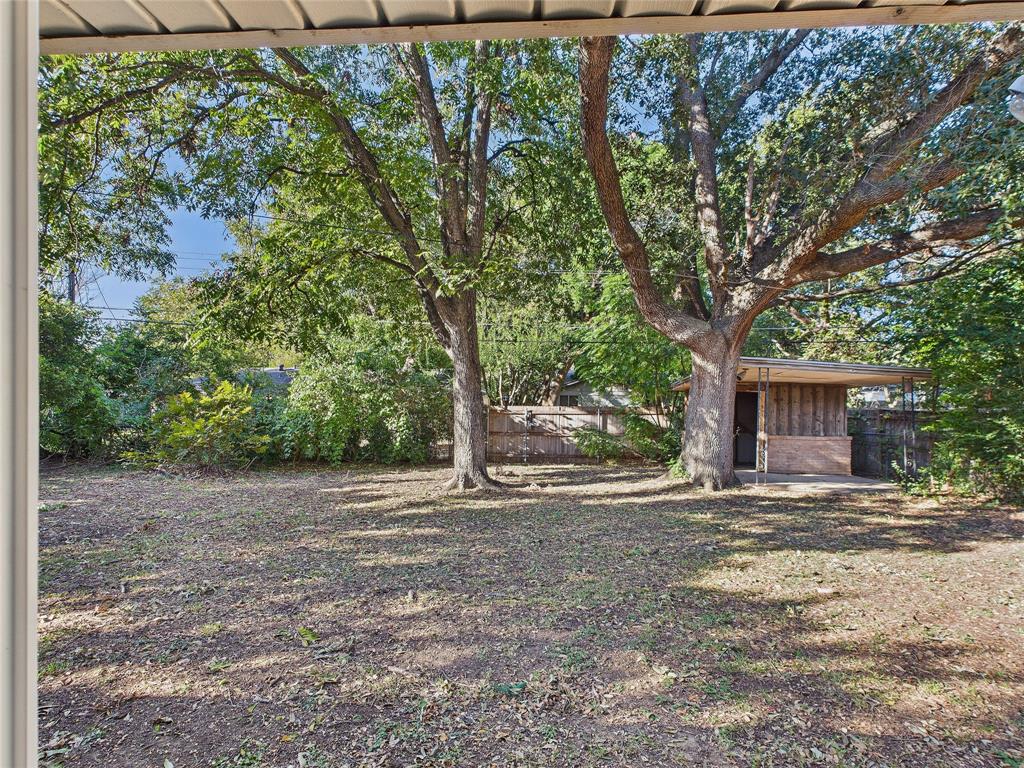 6909 Valhalla Road Fort Worth, TX 76116 - Photo 12 of 15 a view of dirt yard with a large tree