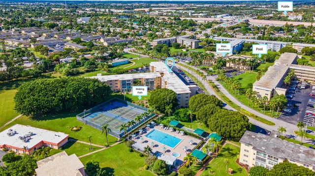 an aerial view of a city