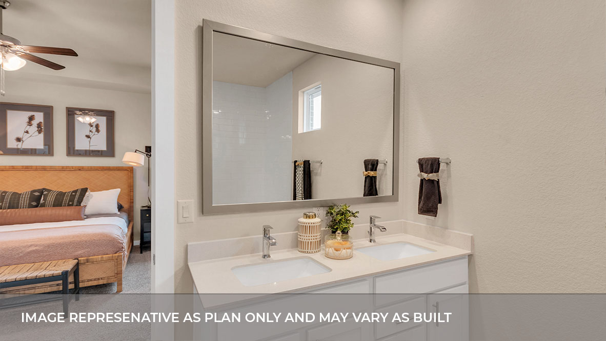 1921 Lazy Acrs Street Leander, TX 78641 - Photo 27 of 40 a en suite bathroom with a sink and mirror