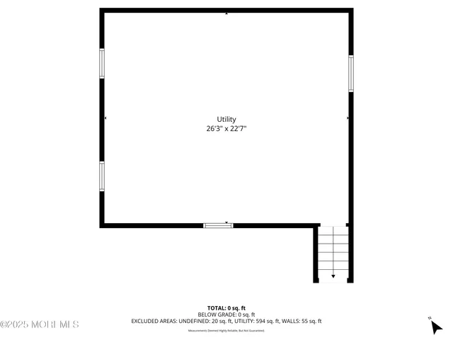 a picture of floor with a white wall and a painting