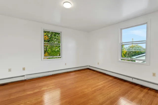 an empty room with a window