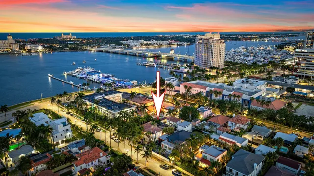 a view of a city with ocean
