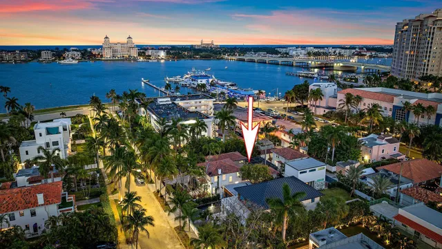 a view of a city with ocean