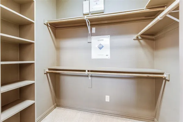 a close view of closet