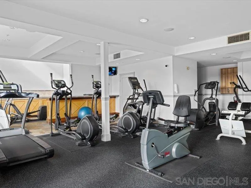 9237 Regents Road, Unit K101 La Jolla, CA 92037 - Photo 25 of 29 a view of a room with gym equipment