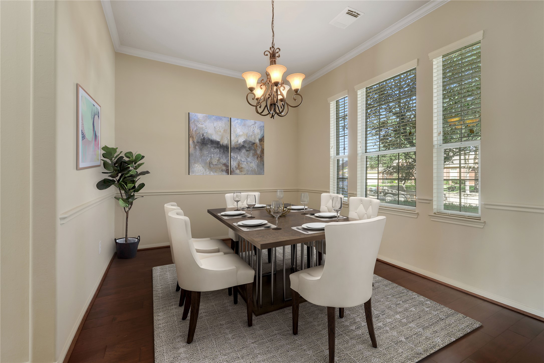 19815 Stanton Lake Drive Cypress, TX 77433 - Photo 6 of 50 a view of a dining room with furniture window and wooden floor