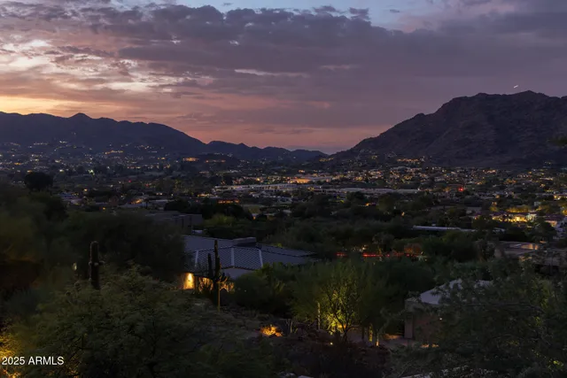 a view of lake and mountain