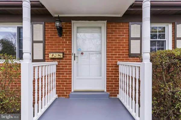 a view of a porch with a window