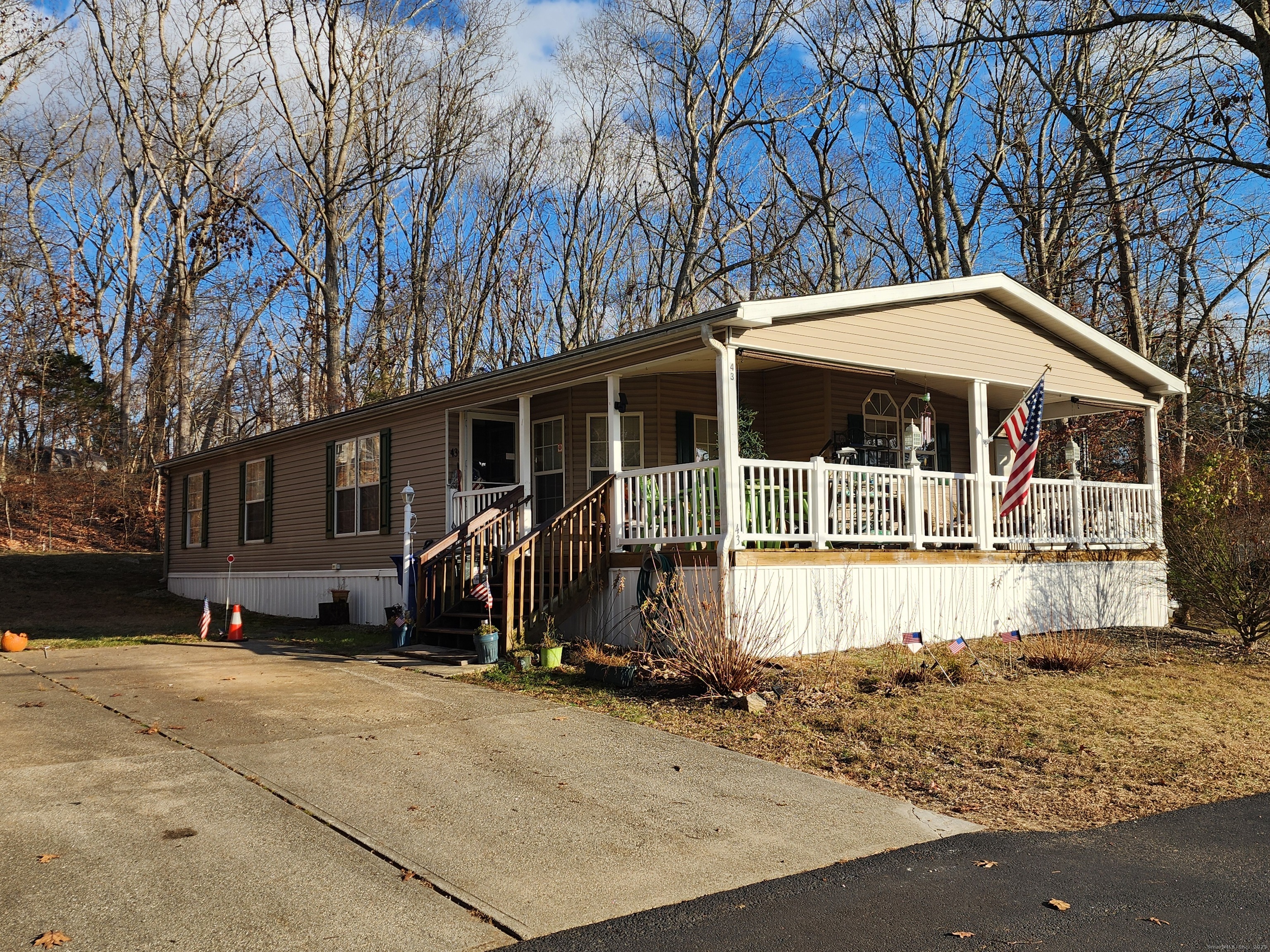 a view of a house with a patio