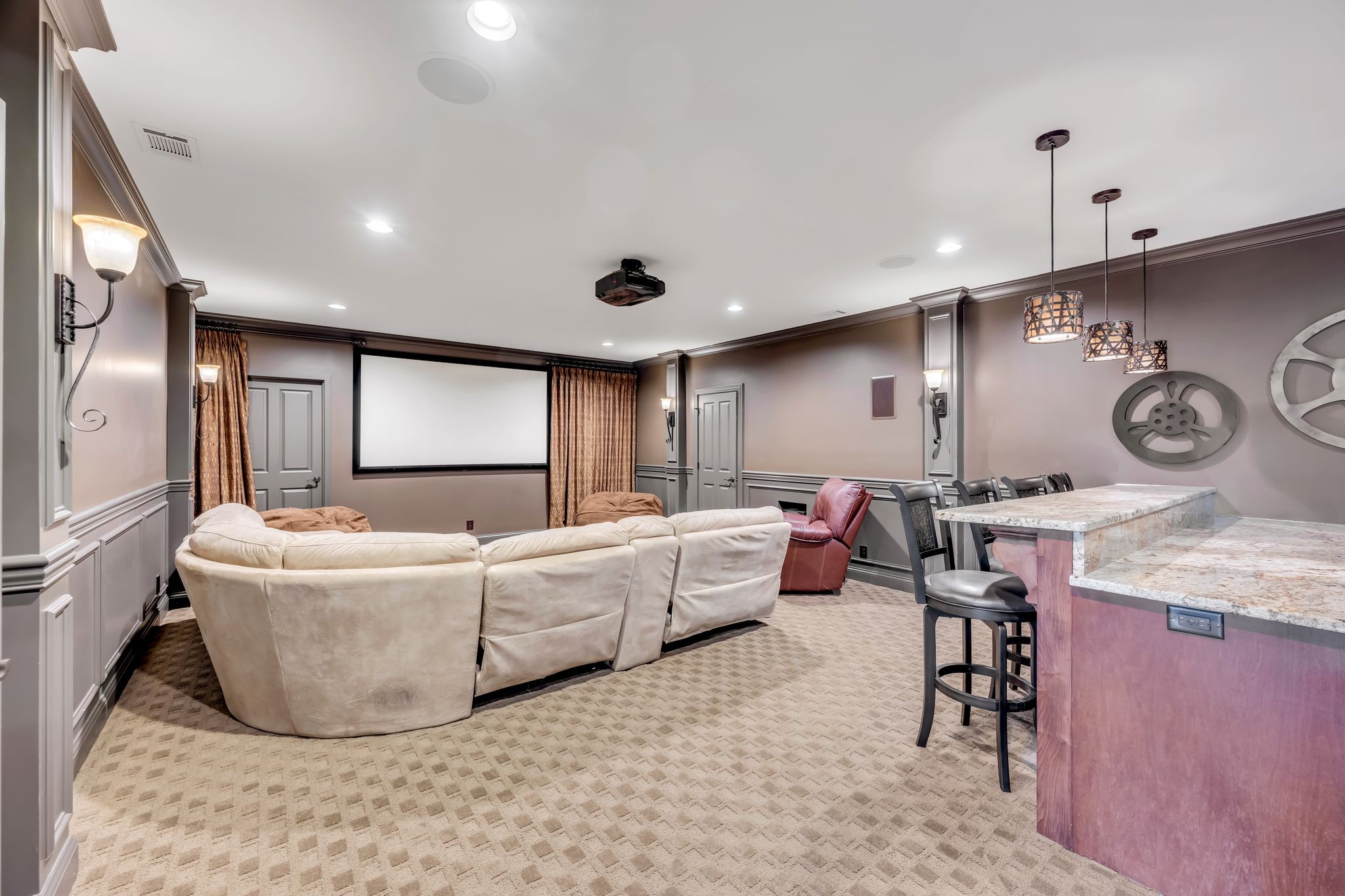 1191 Waterstone Boulevard Franklin, TN 37069 - Photo 26 of 32 a living room with couches and kitchen view with wooden floor