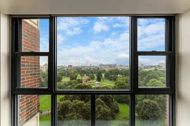 a view of a city from a window