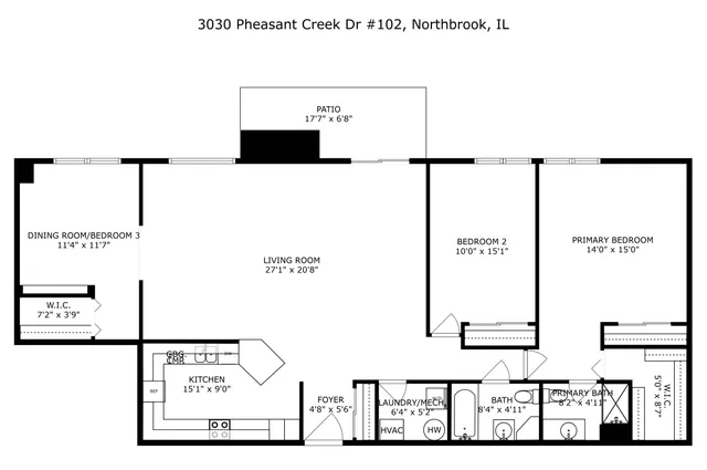 $324,900 | 3030 Pheasant Creek Drive, Unit 102, Northbrook, IL 60062