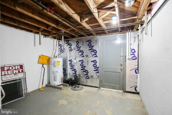 a view of storage and utility room