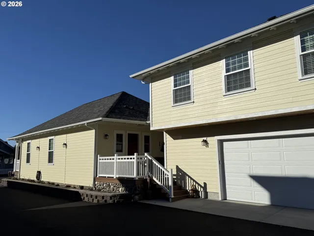 a front view of a house with windows