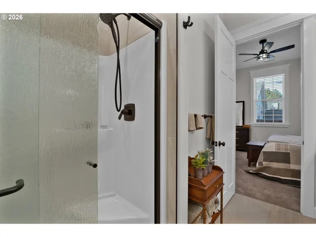 a living room with a furniture and a window