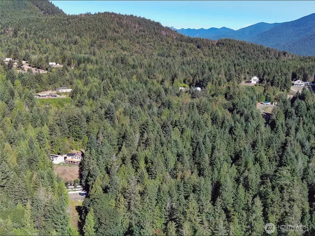 a view of a city with mountain