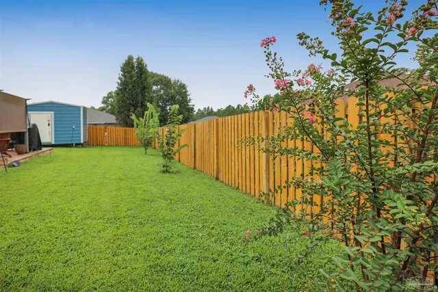 a view of a back yard
