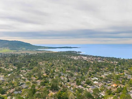 a view of city and mountain