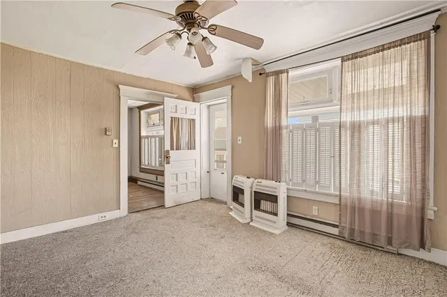 wooden floor and windows in a room