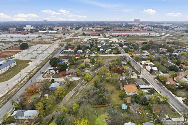 an aerial view of a city