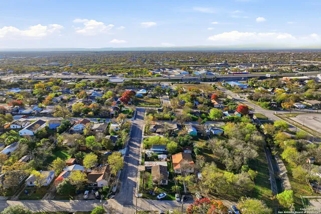 an aerial view of multiple house