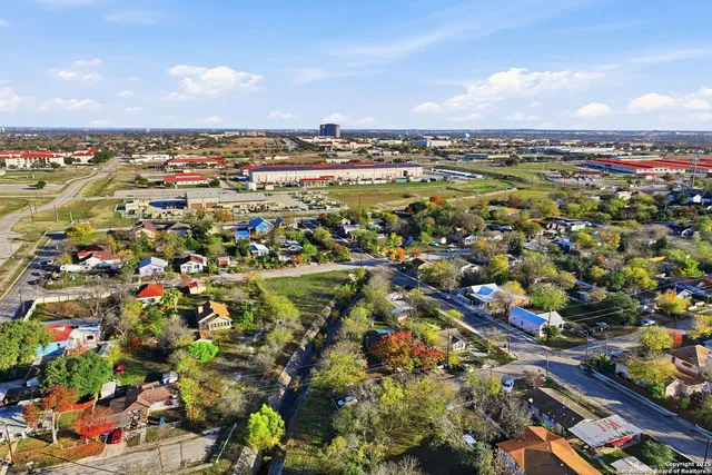 an aerial view of multiple house