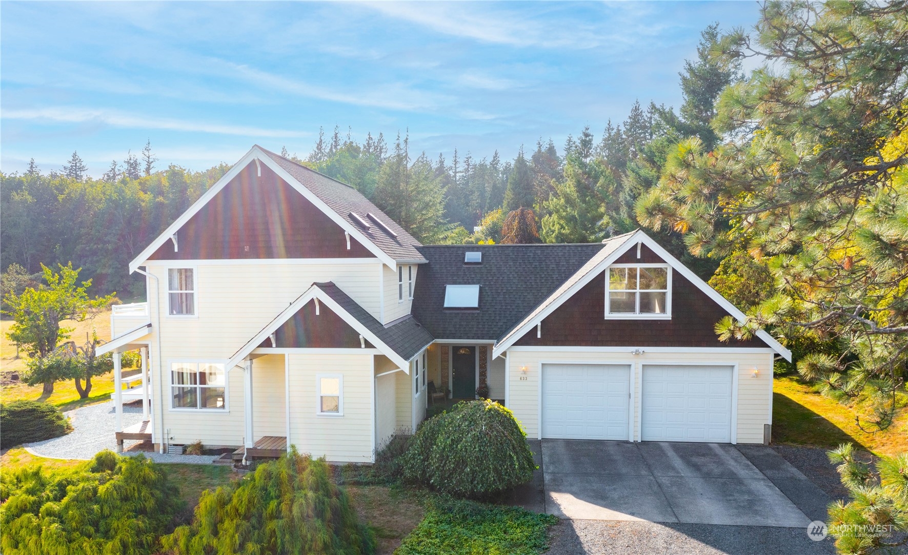 633 Kline Road Bellingham, WA 98226 - Photo 1 of 40 a aerial view of a house next to a yard