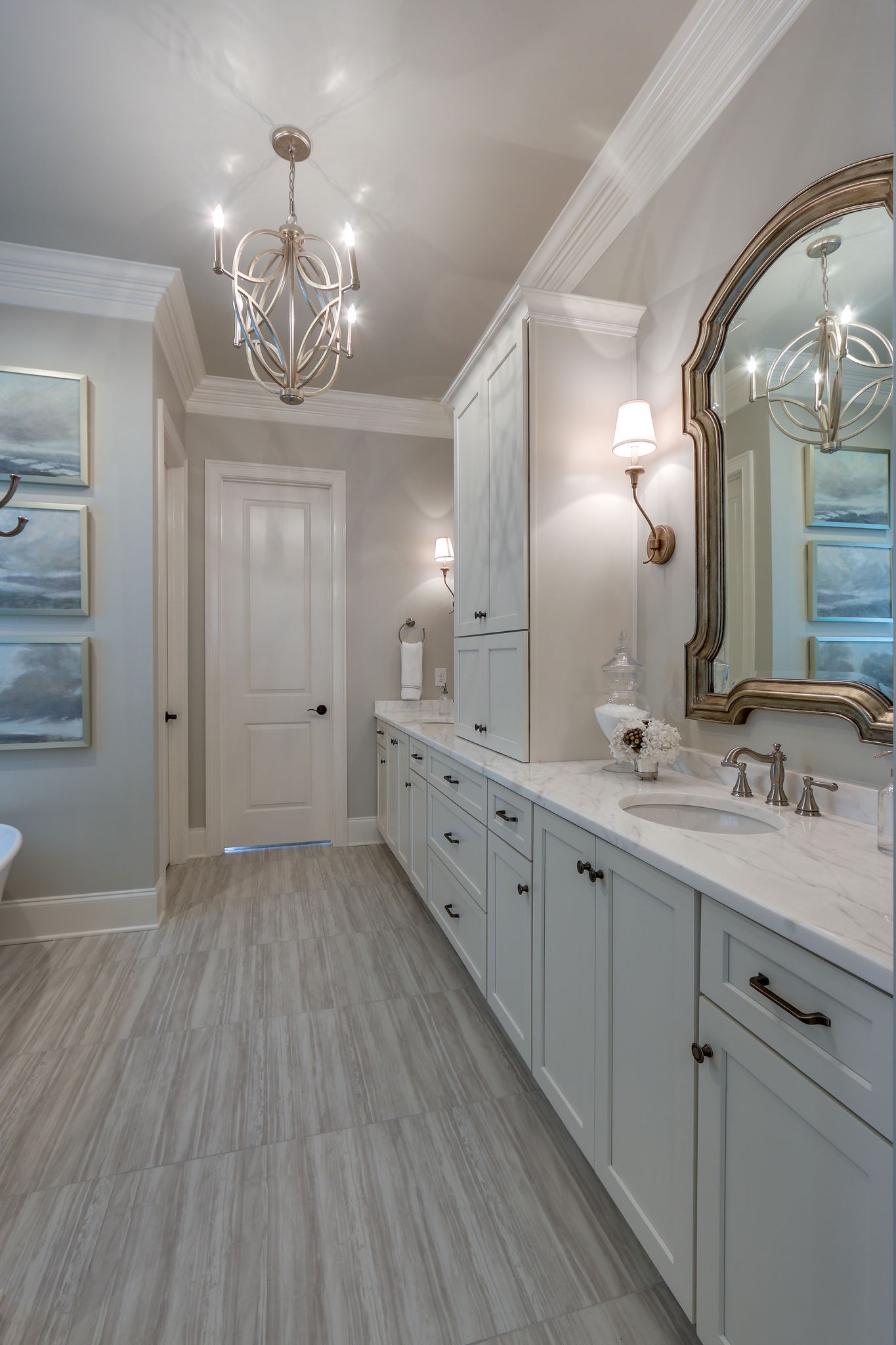513 Rowan Street Franklin, TN 37064 - Photo 17 of 36 a spacious bathroom with a double vanity sink and a mirror